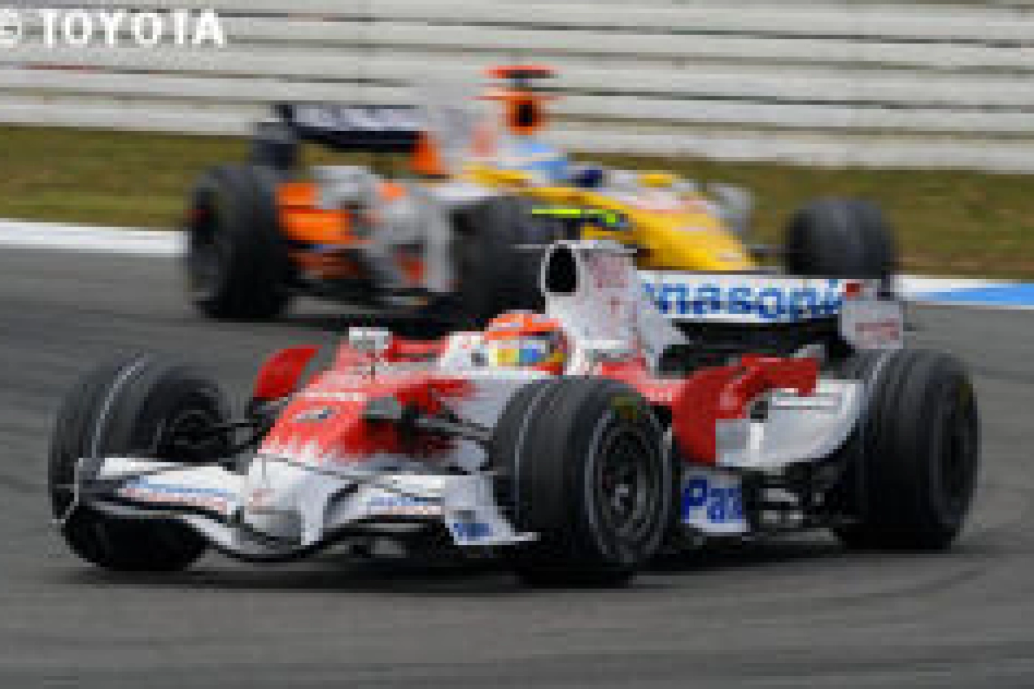 Timo Glock has taken the wheel of a Formula 1 car again