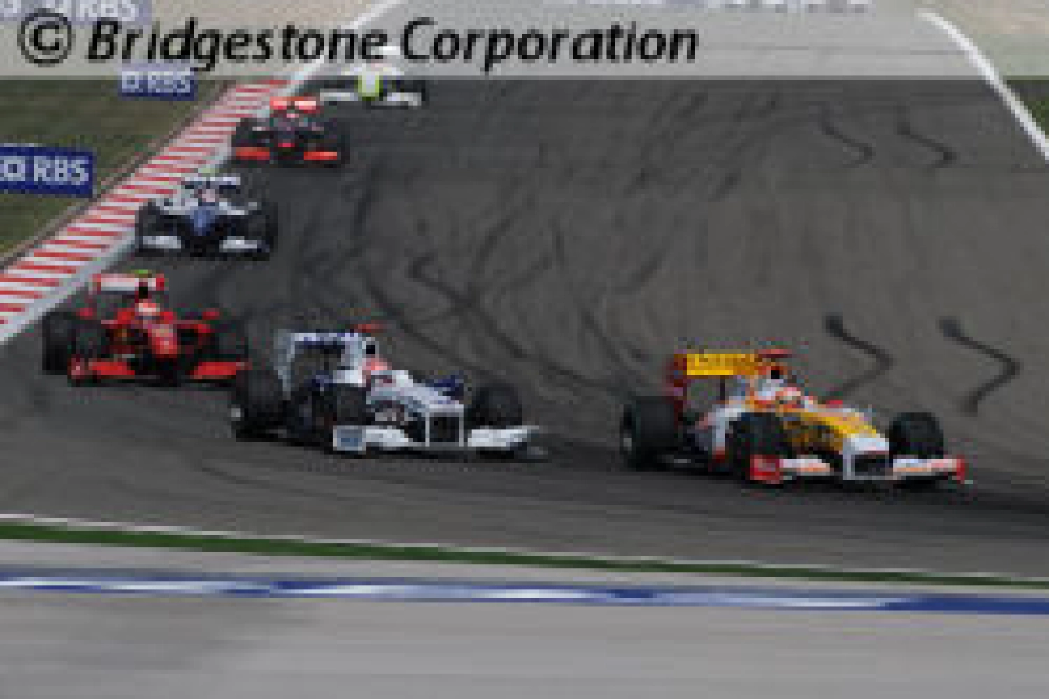 Higher curbs in the chicanes of Monza