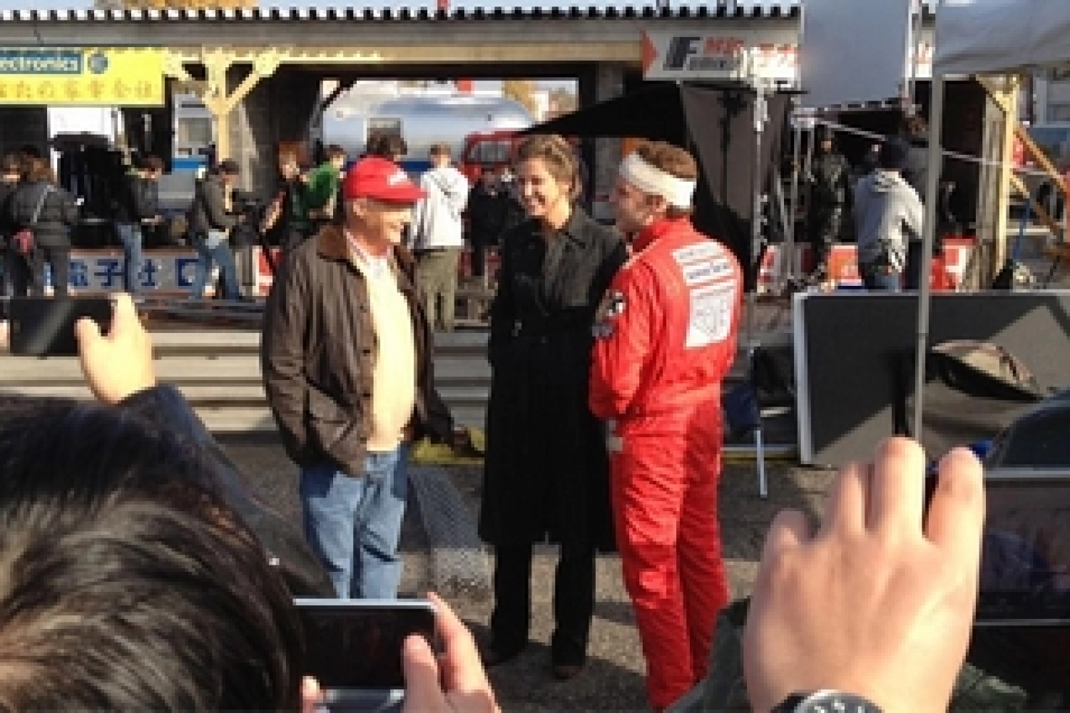 Lauda went to the set of the movie Rush