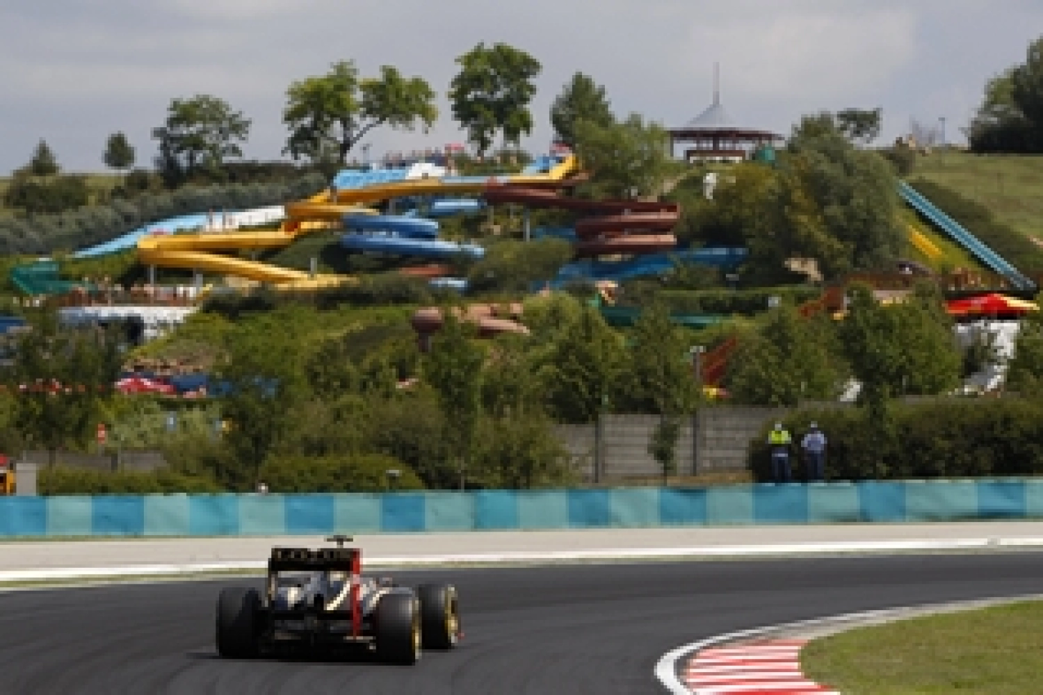 Sunday: Räikkönen and Grosjean step onto the podium for Lotus