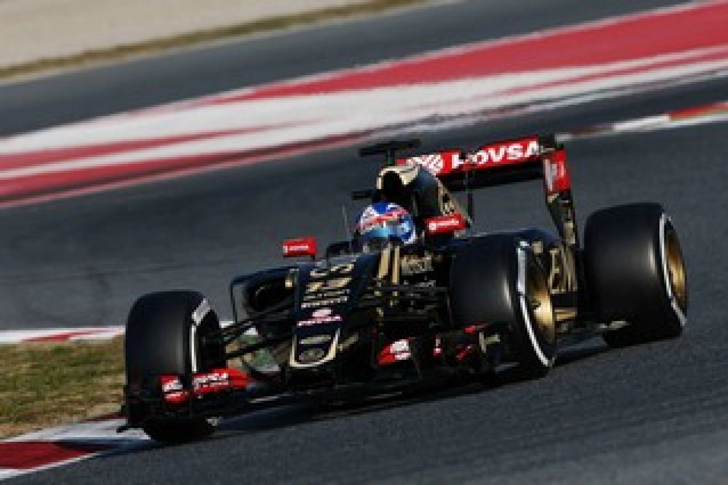 Palmer at the wheel of the Lotus during FP1 in China