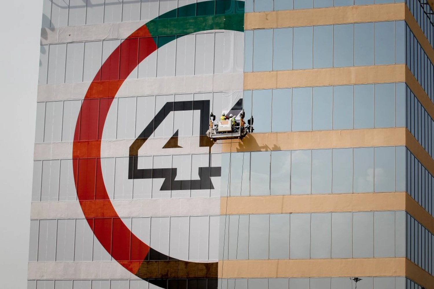 Lewis Hamilton joins the festivities in the United Arab Emirates