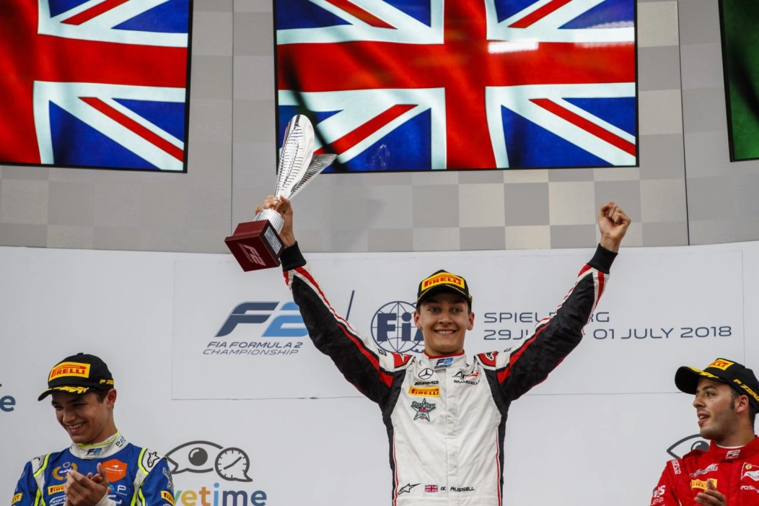 The situation before the restart: Russell versus Norris, duel in the sun