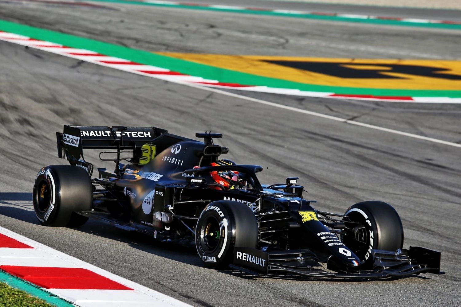 The Renault RS20 takes to the track this morning at 8 a.m. in Barcelona