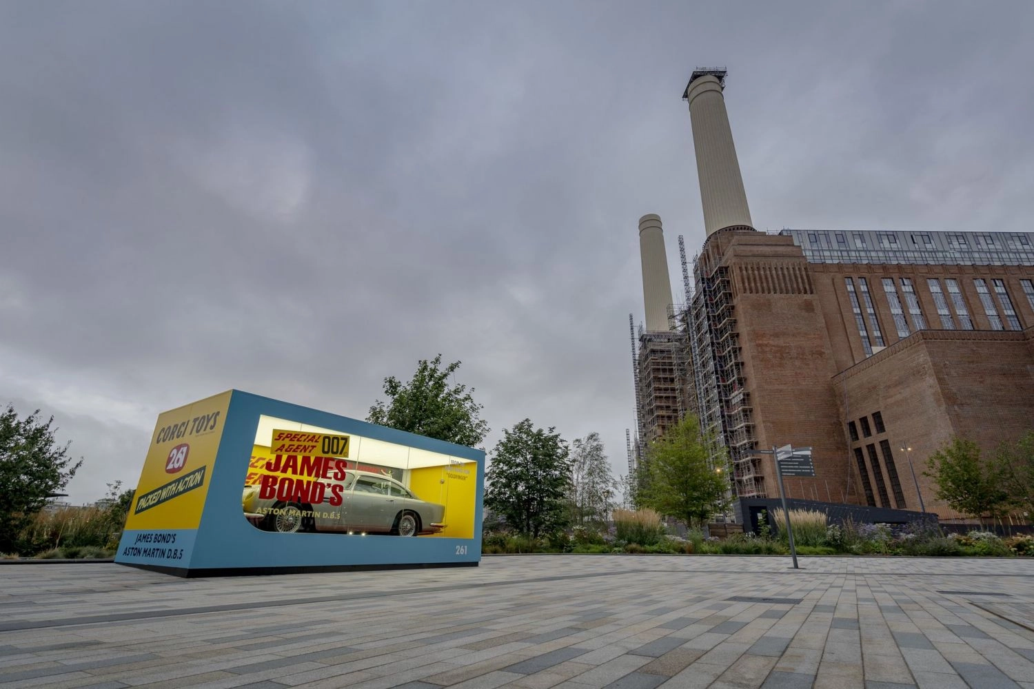 James Bond promoting in London with Aston Martin
