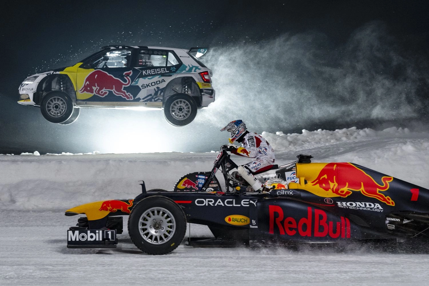 Verstappen is training on the ice before the Barcelona tests