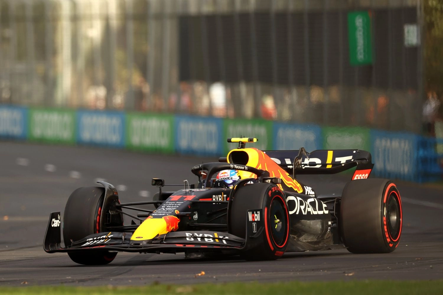 Perez didn’t slow down enough under the yellow flag