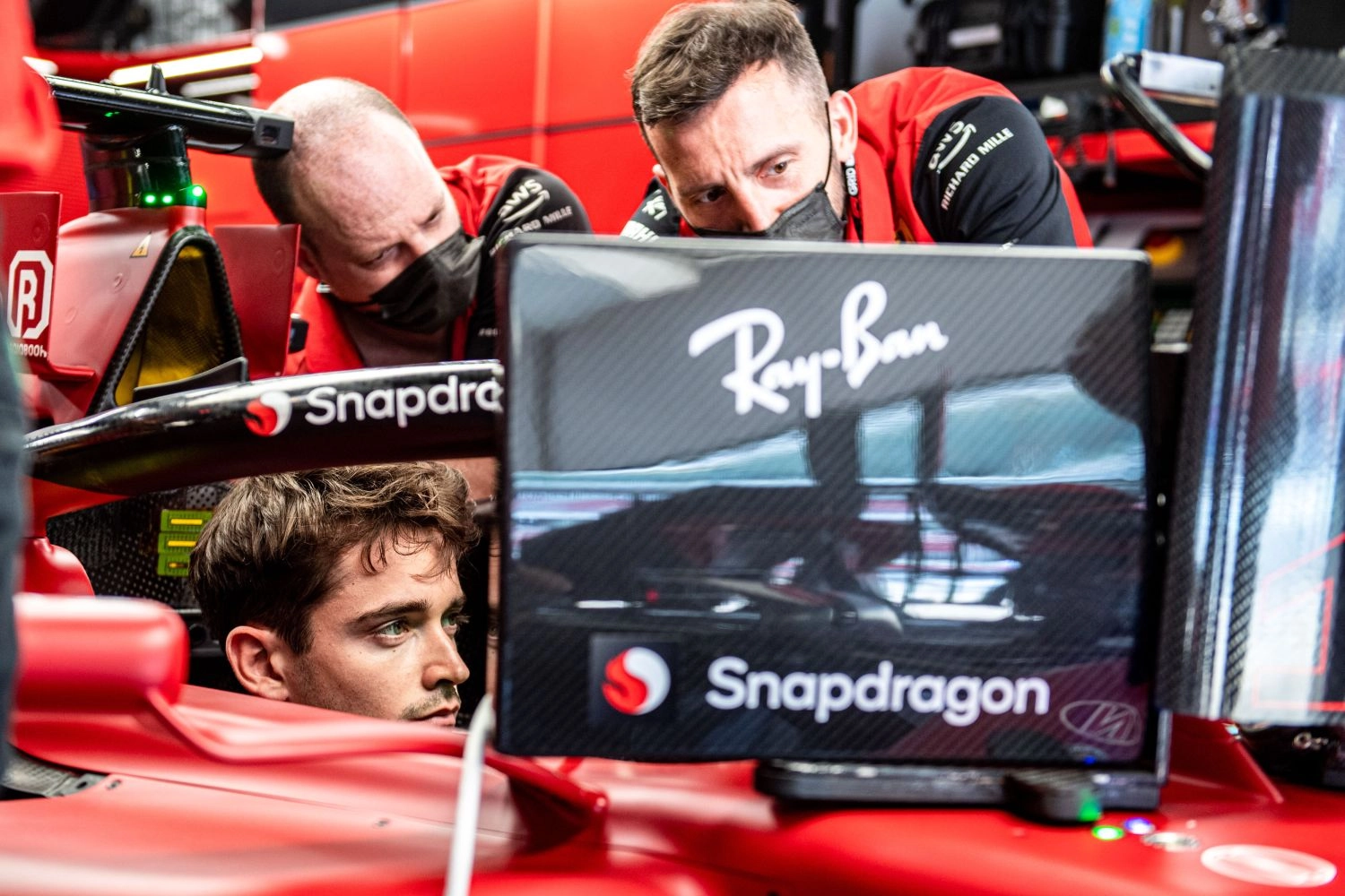 Charles Leclerc, then the race leader, faced a stroke of bad luck in Barcelona