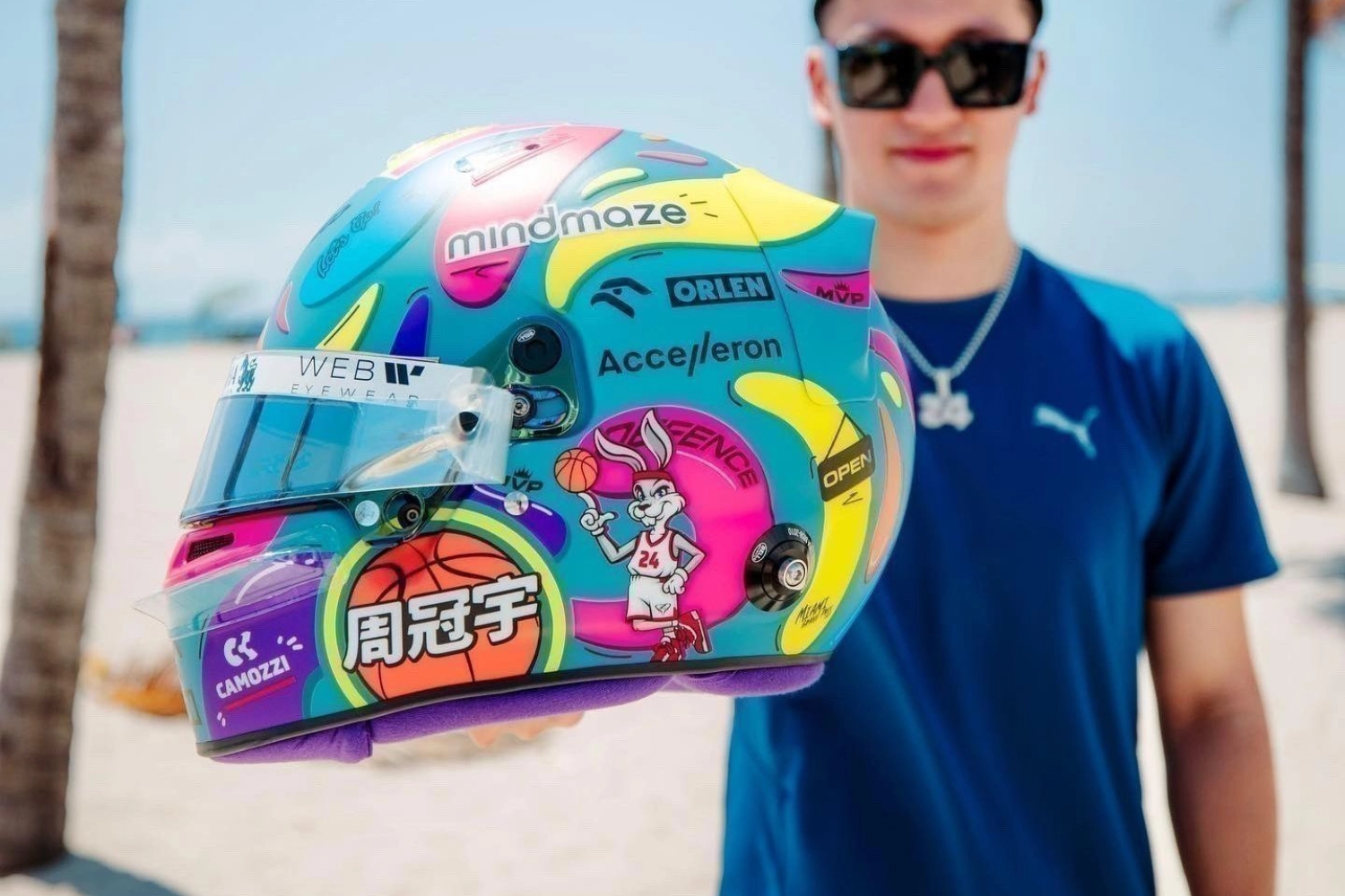 Special helmets in Miami for Gasly and Zhou