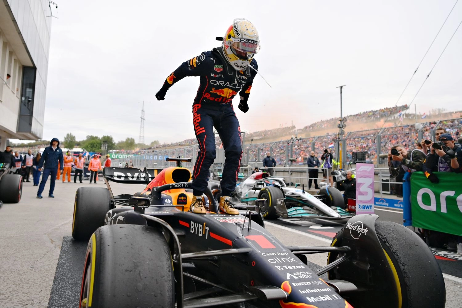 Verstappen is on track to join the list of drivers who have retained their first title