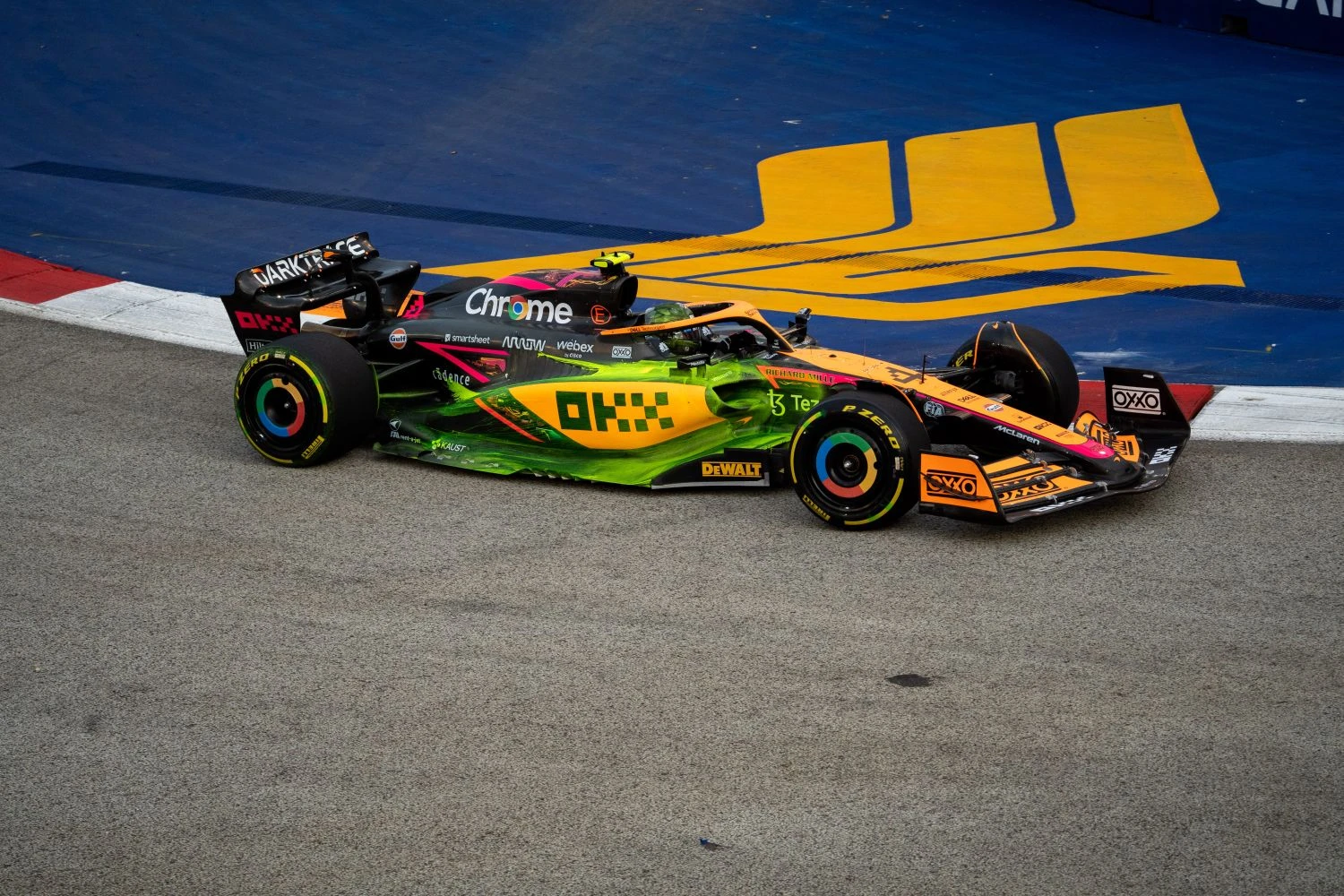 McLaren is testing a new asymmetrical air intake in Singapore