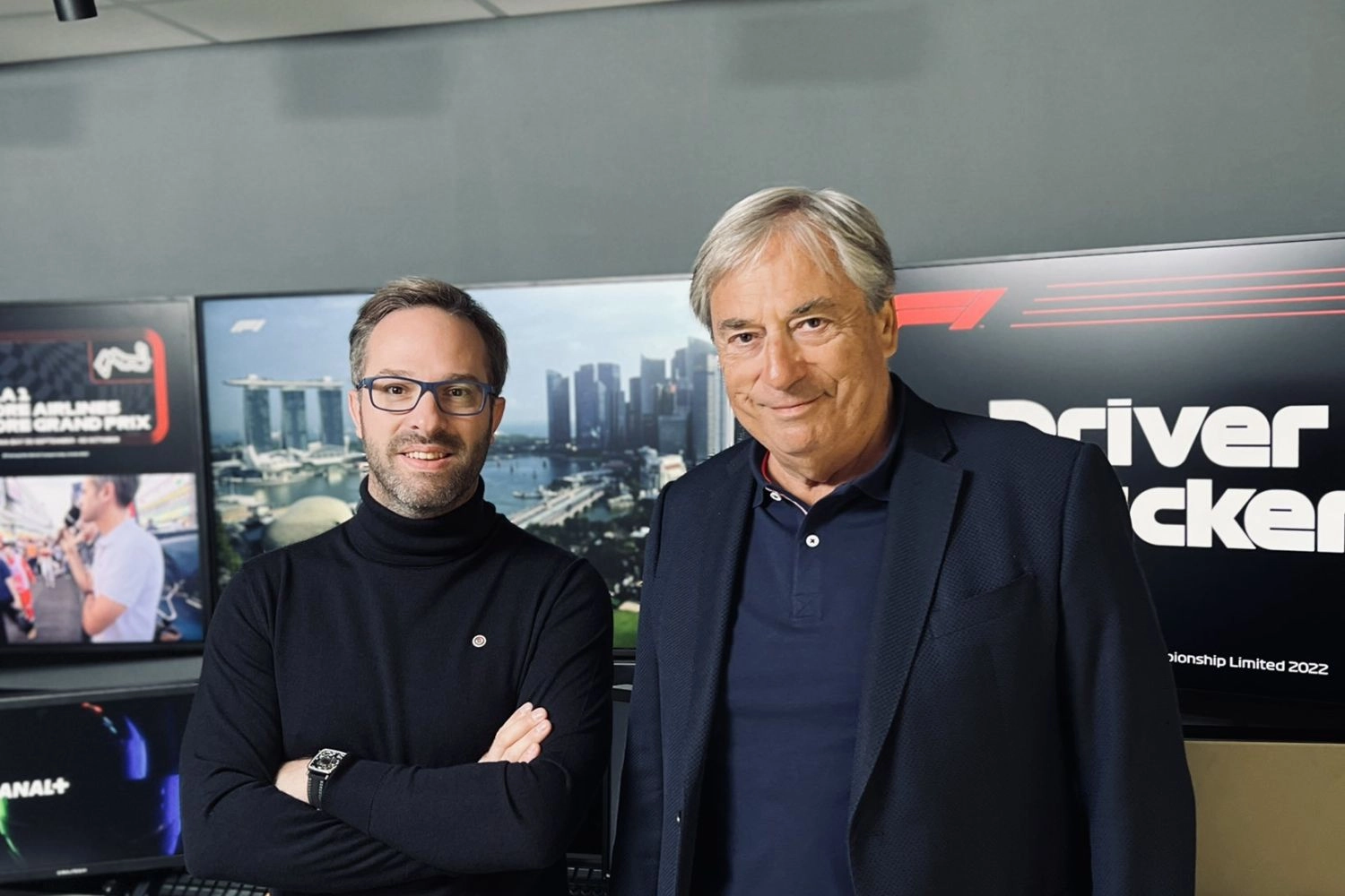 Jean-Louis Moncet commentating on the Singapore trials