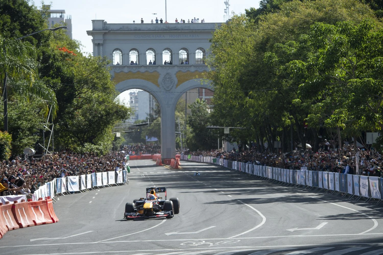 Red Bull puts on its show in Mexico in Guadalajara, Perez’s hometown