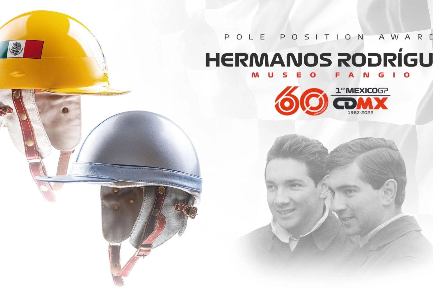 The Rodriguez brothers’ helmet replicas for the poleman of the Mexican GP