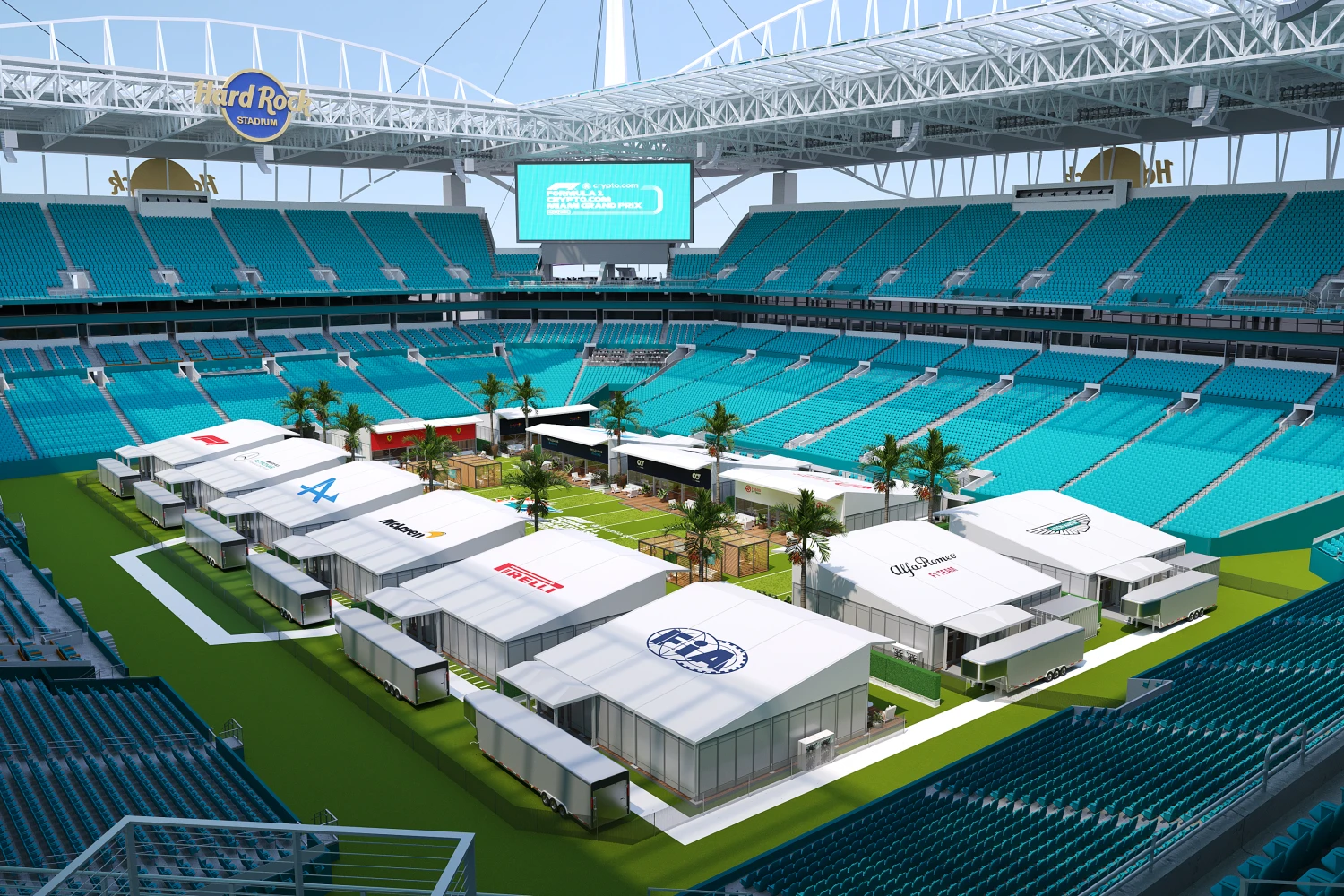 The main grandstand of the Miami GP will accommodate even more people this season