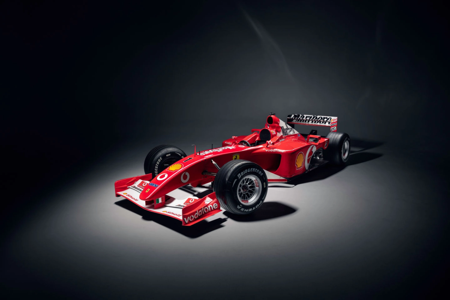 The Ferrari F2001b driven by Michael Schumacher is for sale