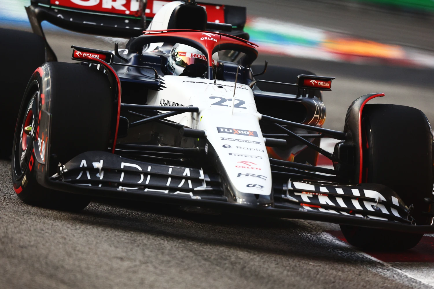 One lap in Singapore for Yuki Tsunoda