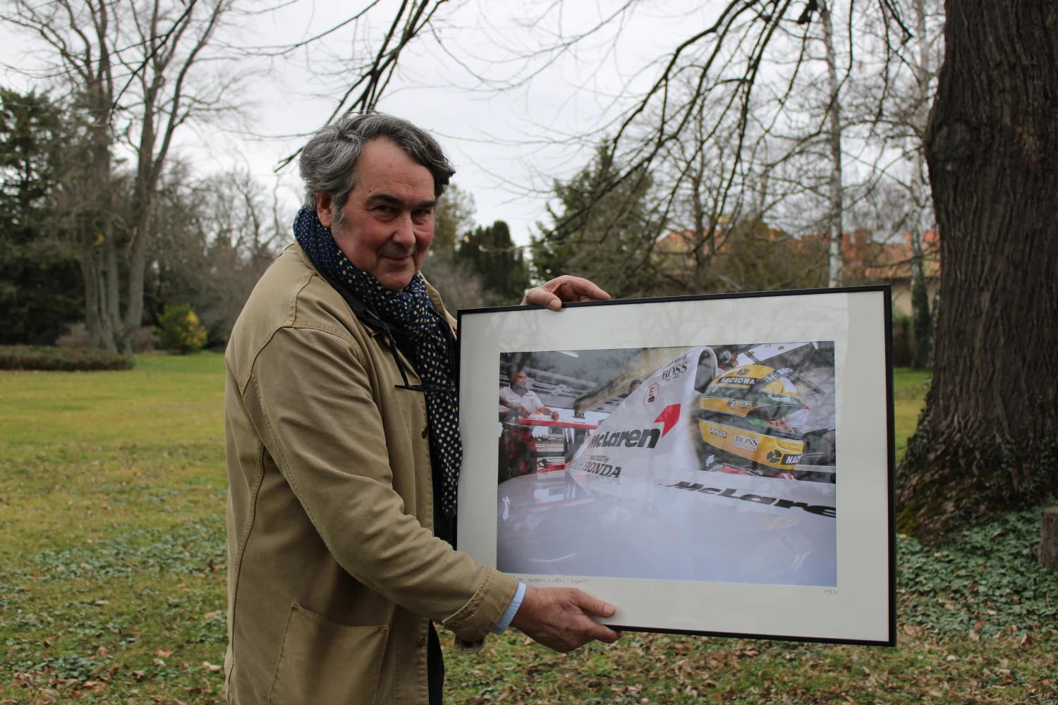 An unpublished photograph of Ayrton Senna to be auctioned