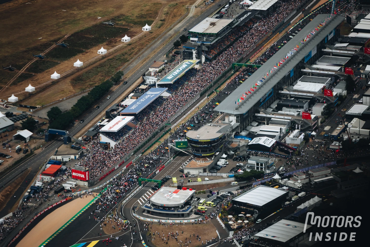 We flew in the Goodyear Blimp at the 24 Hours of Le Mans