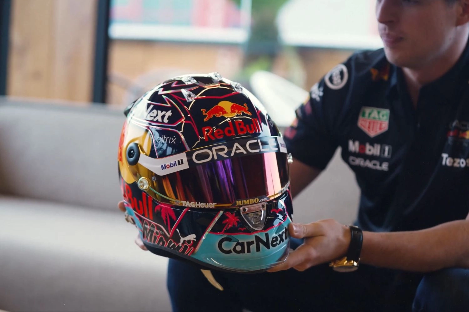 Un casque spécial pour Verstappen à Miami