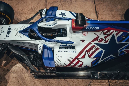 Livrée USA de la Williams FW41 pour son popup store