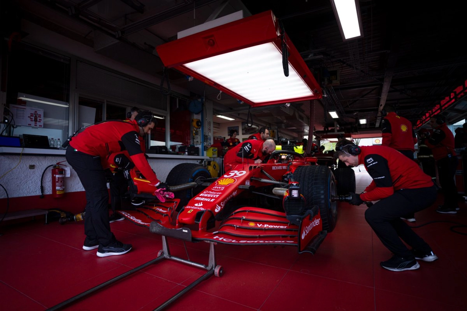 Les pilotes Ferrari à l’entraînement à Fiorano