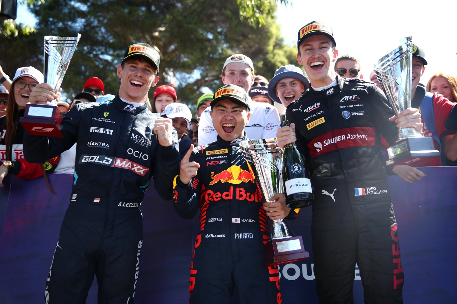Grand Prix d’Australie F2 : Iwasa gagne une course folle, Pourchaire et Leclerc sur le podium