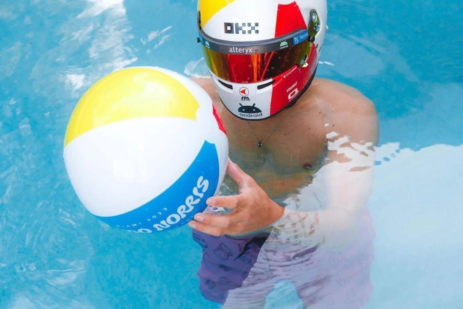 Le nouveau casque original de Lando Norris à Miami