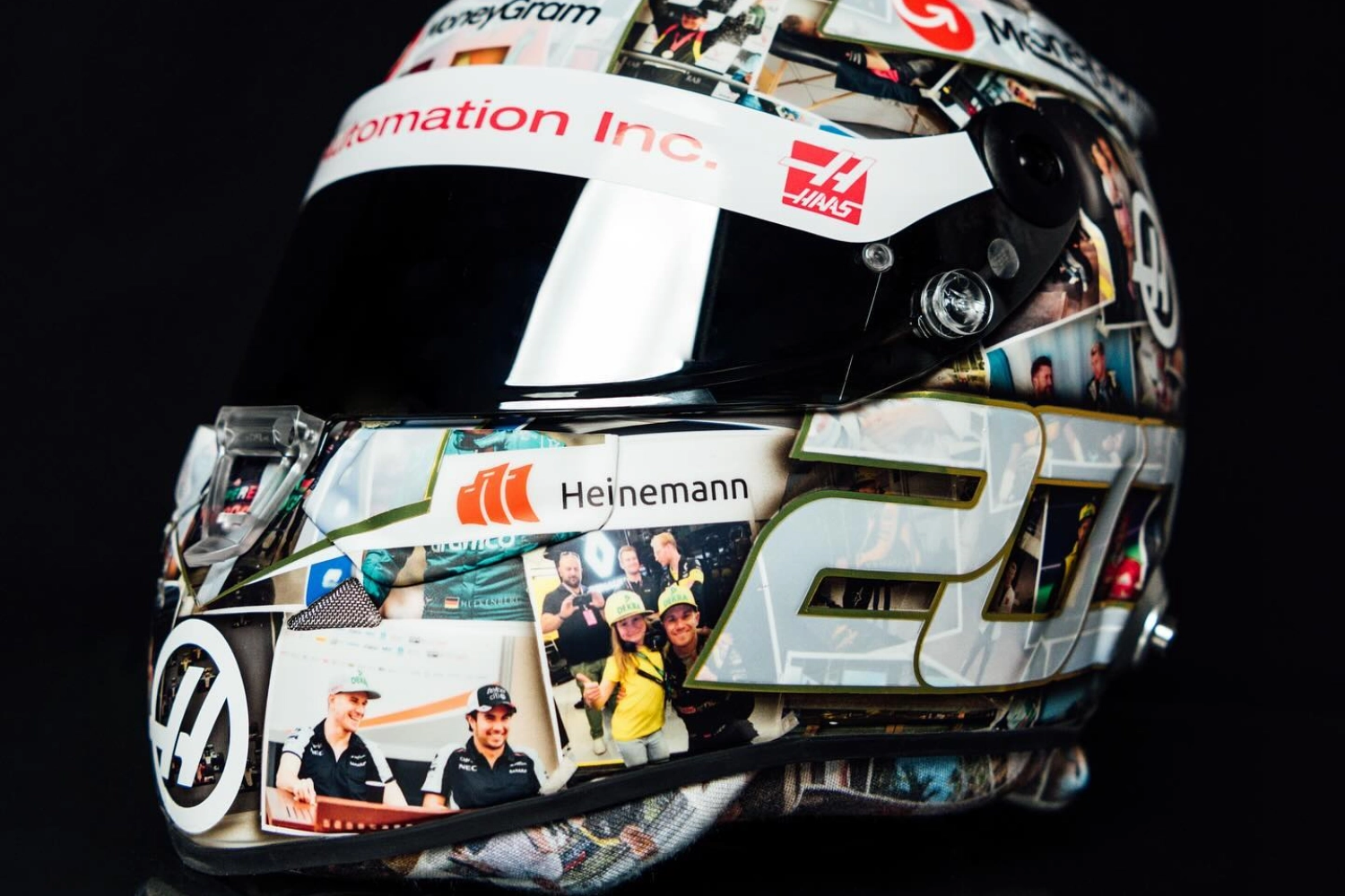 Hülkenberg avec un casque spécial pour sa 200ème