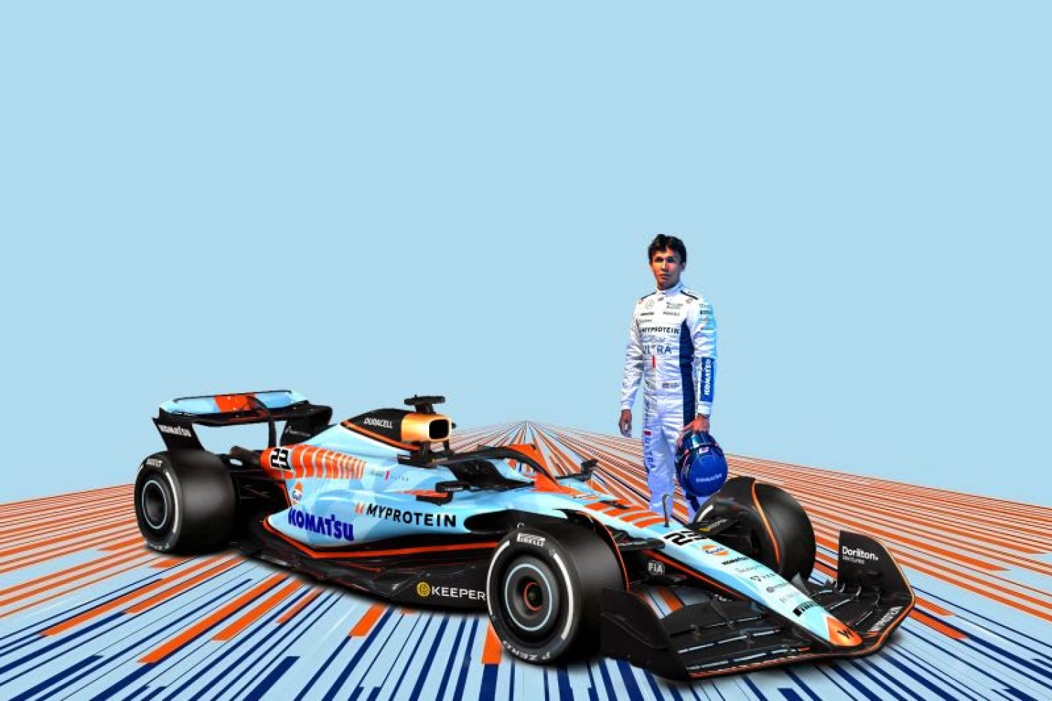 Une livrée spéciale Gulf en roadshow pour Williams au Gulf Speed Festival