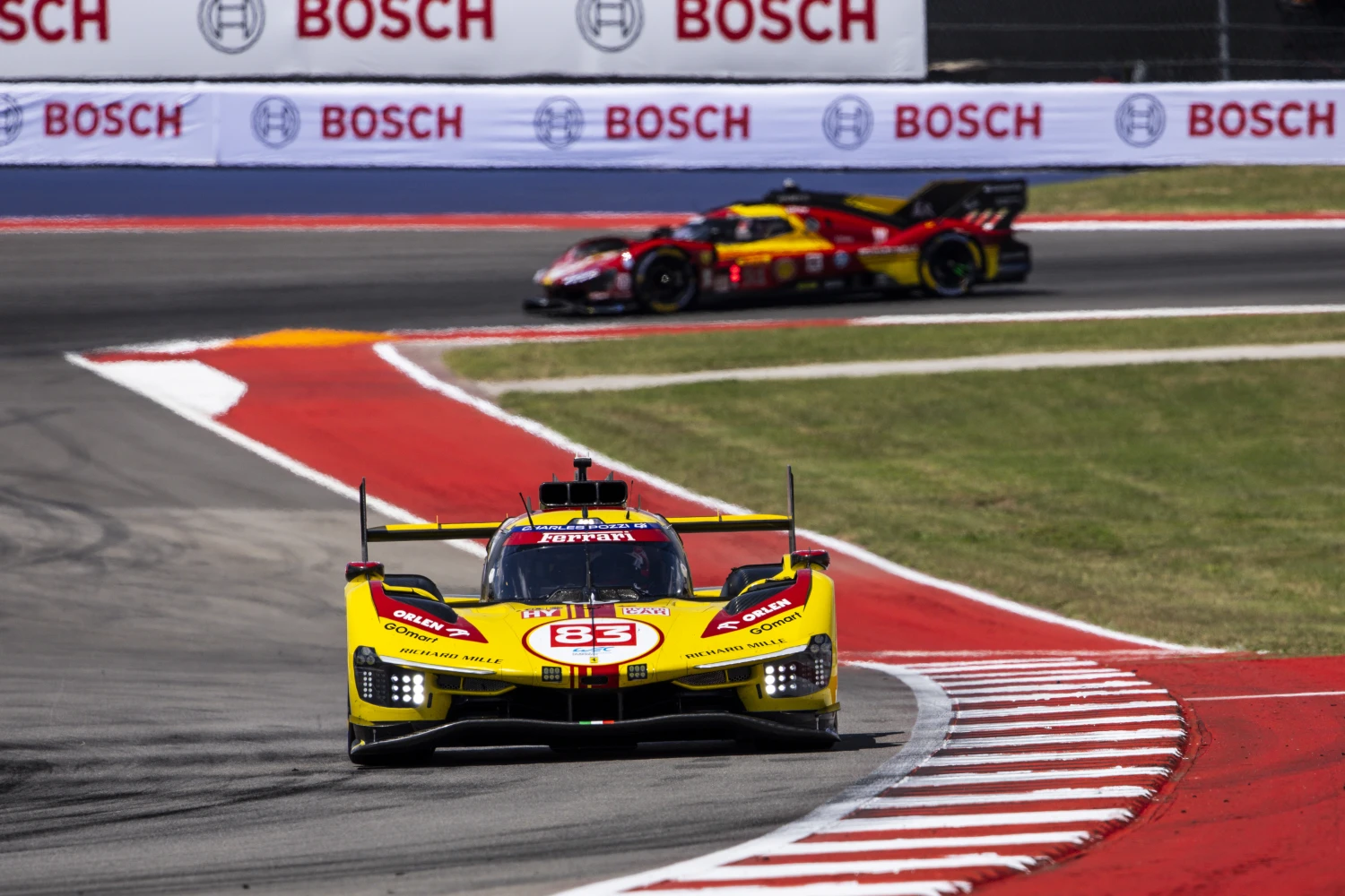 AF Corse fait briller sa Ferrari privée jaune, à Austin