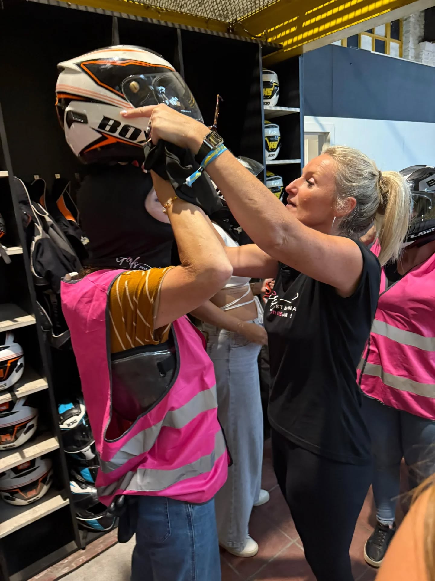 Evelyne François a organisé plusieurs trackdays avec son conjoint.